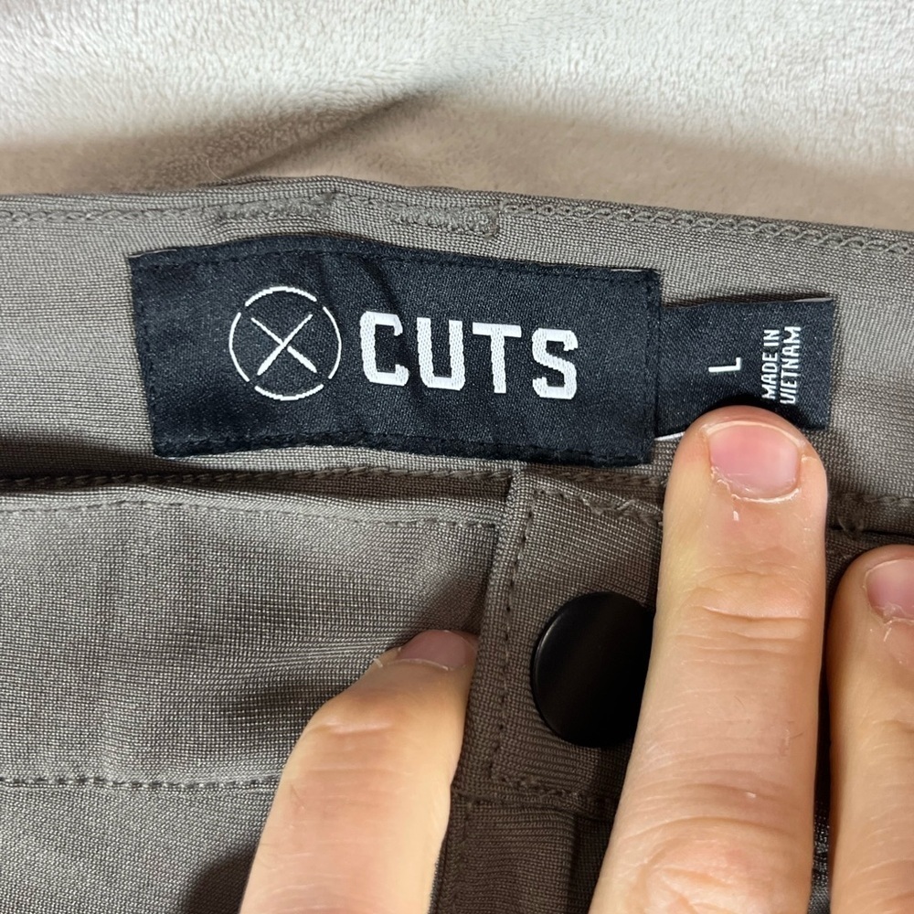 Cuts Clothing Large AO Joggers Gray Chinos Flat Front Lightweight Pants - Picture 3 of 6